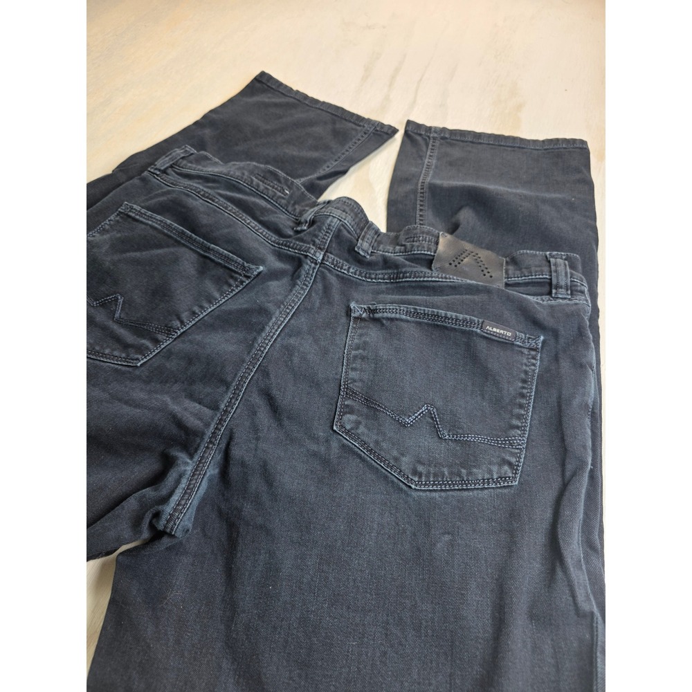Alberto Men Comfort Fit Lt Denim Jeans 38x34 Dark Wash Luxury Designer Classic